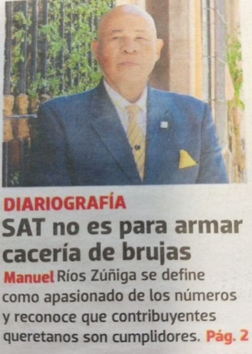 Entrevista a Manuel Ríos Zúñiga en prensa local de Querétaro